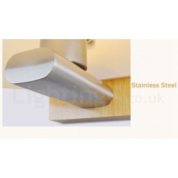Moderne zeitgenössische Wandleuchten aus Holz und Edelstahl mit Glasschirm für Gang, Bar, Café, Schlafzimmer, Arbeitszimmer, Loft, Pulley-Wandleuchte