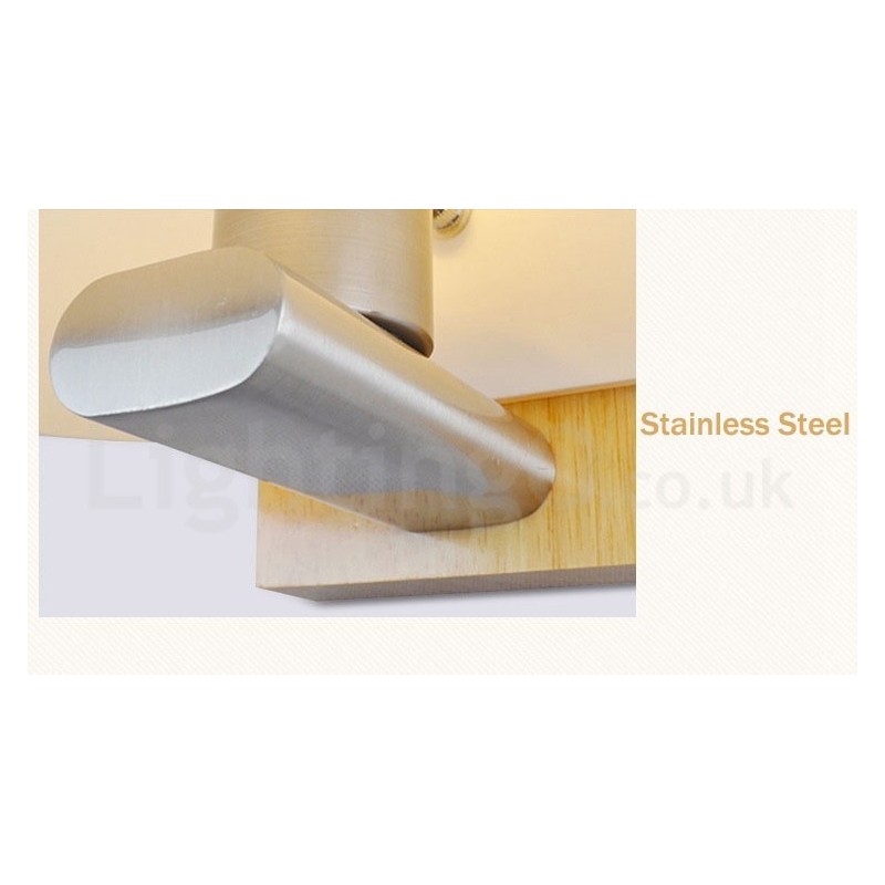 Moderne zeitgenössische Wandleuchten aus Holz und Edelstahl mit Glasschirm für Gang, Bar, Café, Schlafzimmer, Arbeitszimmer, Loft, Pulley-Wandleuchte