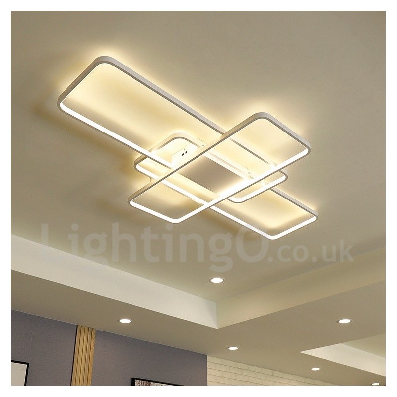 Moderne Deckenleuchte mit zeitgenössischer Aluminium-Malerei, bündige Wandleuchte mit Ferndimmer für Wohnzimmer, Schlafzimmer, kann auch als Wandleuchte verwendet werden