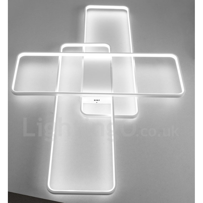 Moderne Deckenleuchte mit zeitgenössischer Aluminium-Malerei, bündige Wandleuchte mit Ferndimmer für Wohnzimmer, Schlafzimmer, kann auch als Wandleuchte verwendet werden