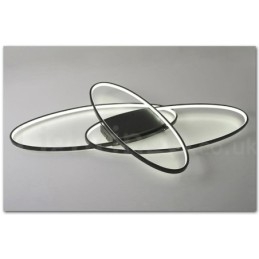 Dimmbare ovale, moderne Deckenleuchte aus Aluminium, Unterputzlampe für Wohnzimmer, Schlafzimmer, kann auch als Wandleuchte verwendet werden