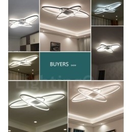 Dimmbare ovale, moderne Deckenleuchte aus Aluminium, Unterputzlampe für Wohnzimmer, Schlafzimmer, kann auch als Wandleuchte verwendet werden