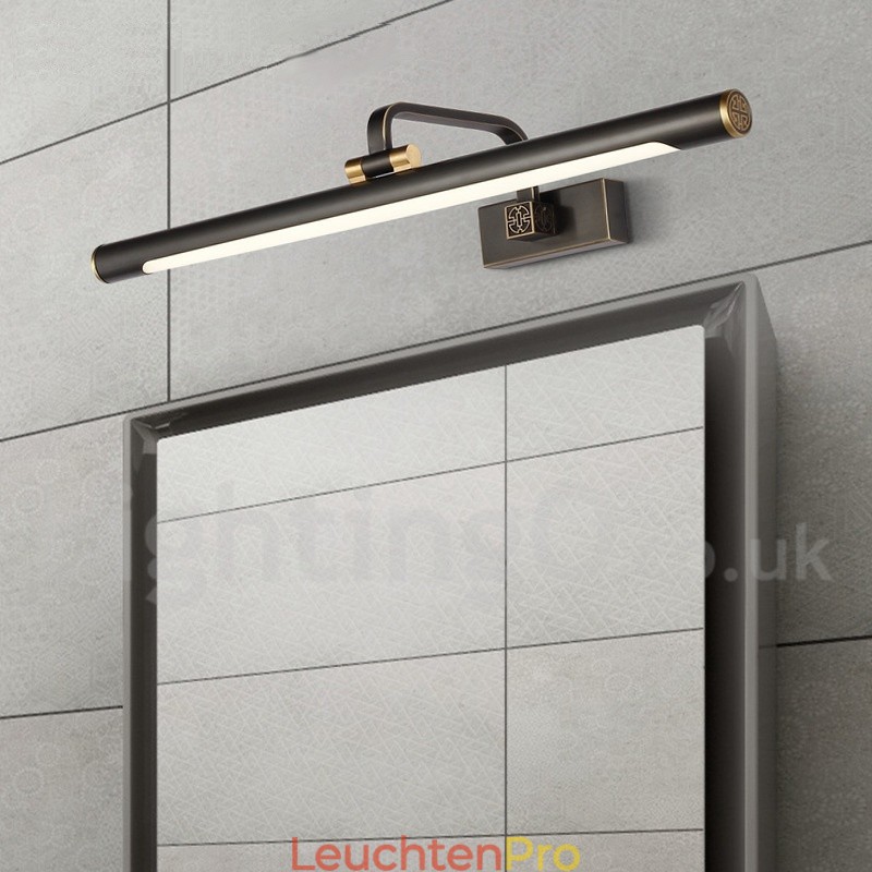 IPMirror Lampe Badezimmerleuchten Reines Messing Wandleuchten mit Acrylschirm Make-up Beleuchtung