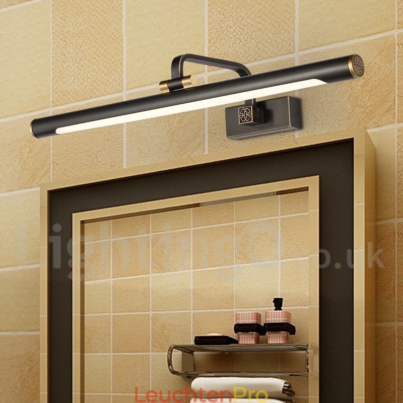 IPMirror Lampe Badezimmerleuchten Reines Messing Wandleuchten mit Acrylschirm Make-up Beleuchtung