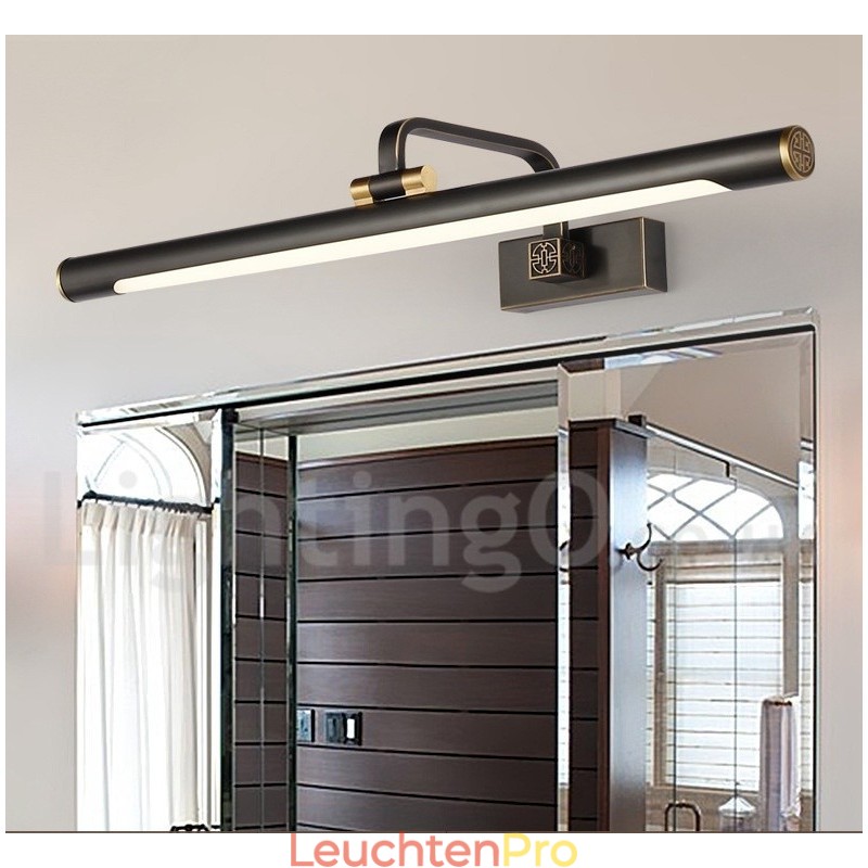 IPMirror Lampe Badezimmerleuchten Reines Messing Wandleuchten mit Acrylschirm Make-up Beleuchtung