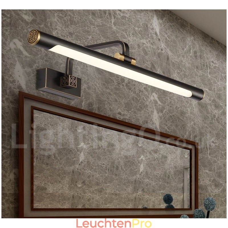 IPMirror Lampe Badezimmerleuchten Reines Messing Wandleuchten mit Acrylschirm Make-up Beleuchtung
