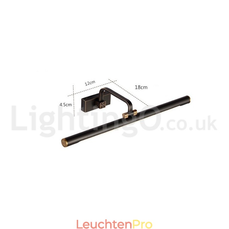 IPMirror Lampe Badezimmerleuchten Reines Messing Wandleuchten mit Acrylschirm Make-up Beleuchtung