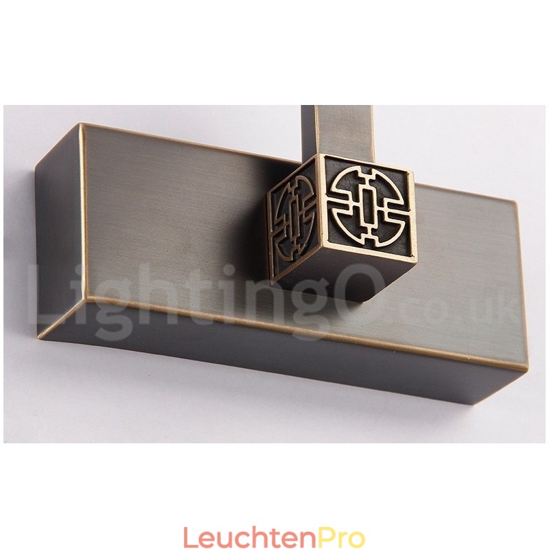 IPMirror Lampe Badezimmerleuchten Reines Messing Wandleuchten mit Acrylschirm Make-up Beleuchtung