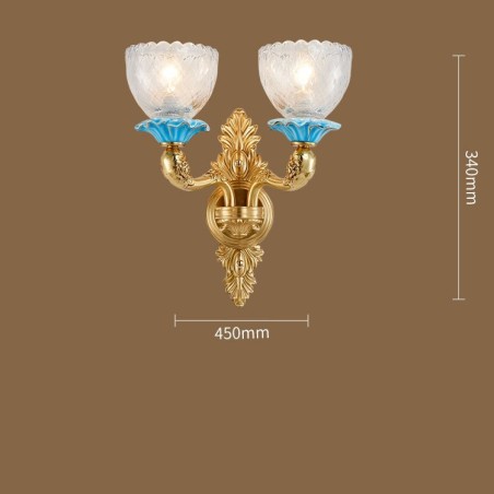 100 % reines Messing, luxuriöse rustikale Retro-Vintage-Keramik-Kerzen-Wandleuchte mit 2 Lichtern und Glasschirmen, speziell für Hotels, Büros, Ausstellungsräume, Wohnzimmer und Esszimmer 100 % reines Messing, luxuriöse rustikale Retro-Vintage-Keramik-Kerzen-Wandleuchte mit 2 Lichtern und Glasschirmen, speziell für Hotels, Büros, Ausstellungsräume, Wohnzimmer und Esszimmer