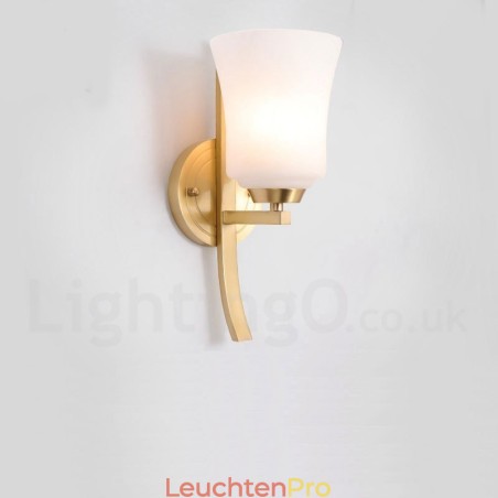 Luxuriöse, rustikale Wandleuchte aus reinem Messing im Retro-Vintage-Stil mit 1 Leuchte und Glasschirm, speziell für Hotels, Büros, Ausstellungsräume, Wohnzimmer und Esszimmer Luxuriöse, rustikale Wandleuchte aus reinem Messing im Retro-Vintage-Stil mit 1 Leuchte und Glasschirm, speziell für Hotels, Büros, Ausstellungsräume, Wohnzimmer und Esszimmer