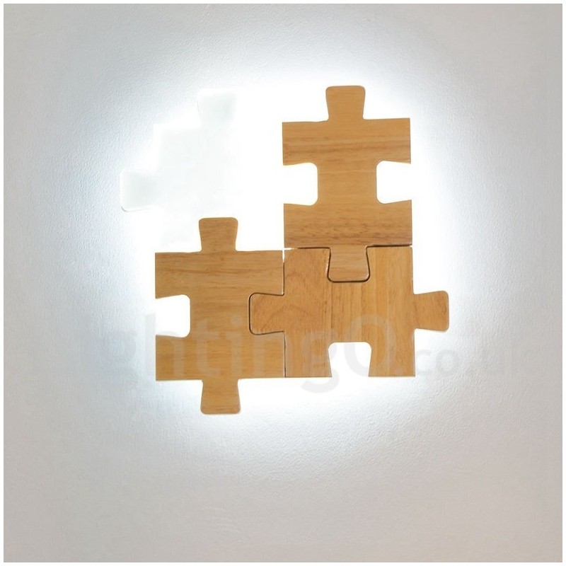Wandleuchten aus Holz mit Acrylschirm Moderne zeitgenössische Wandleuchte aus Holz und Bambus