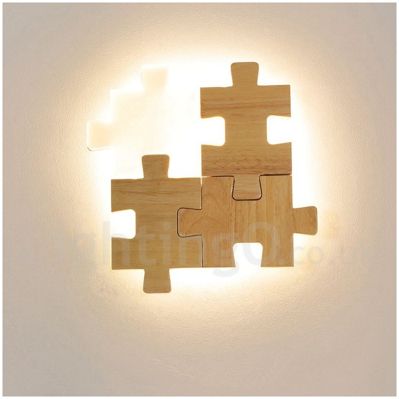 Wandleuchten aus Holz mit Acrylschirm Moderne zeitgenössische Wandleuchte aus Holz und Bambus