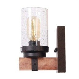 1 Licht Vintage Holz Industriestil Wandleuchte für Wind Bar Loft Kaffee Restaurant