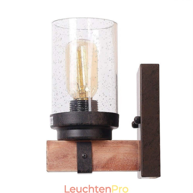 1 Licht Vintage Holz Industriestil Wandleuchte für Wind Bar Loft Kaffee Restaurant