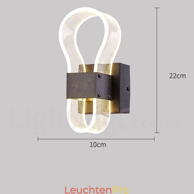 Moderne Wandleuchte mit Acrylschirm für Schlafzimmer, Flur, Gang