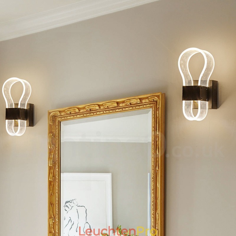 Moderne Wandleuchte mit Acrylschirm für Schlafzimmer, Flur, Gang