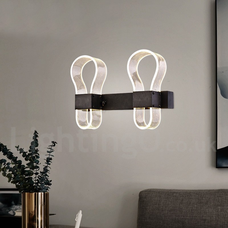 Moderne Wandleuchte mit Acrylschirmen für Schlafzimmer, Flur, Gang