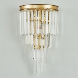 Moderne Luxus-Wandleuchte aus K9-Kristall mit Kristallschirm