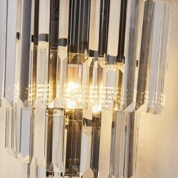 Moderne Luxus-Wandleuchte aus K9-Kristall mit Kristallschirm