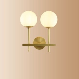 Moderne Molecules Bean Wandleuchte mit Kugelglasschirm
