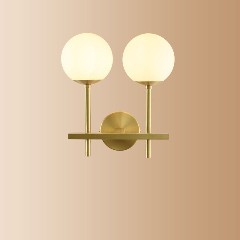 Moderne Molecules Bean Wandleuchte mit Kugelglasschirm