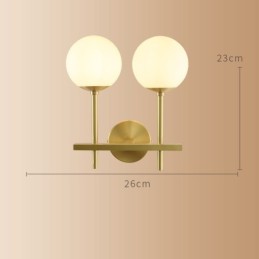 Moderne Molecules Bean Wandleuchte mit Kugelglasschirm