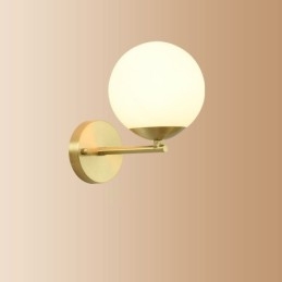 Moderne Molecules Bean Wandleuchte mit Kugelglasschirm