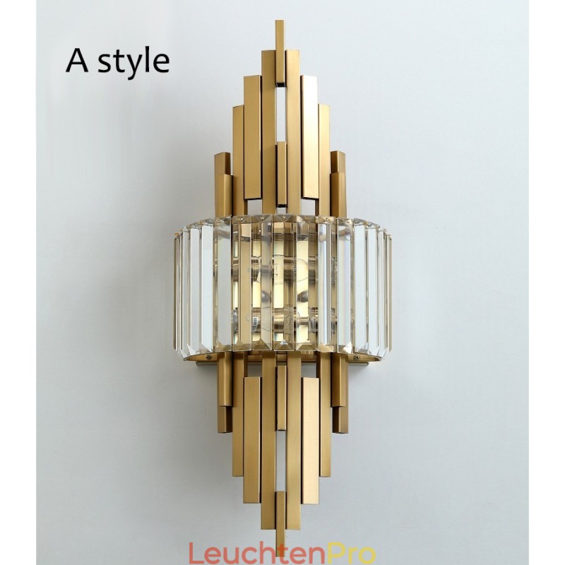 Postmoderne Luxus Kristall Wandleuchte Wohnzimmer TV Hintergrundwand Schlafzimmer Nachttisch Wandleuchte