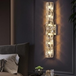 Wohnzimmer Wand Lampe Licht Luxus Einfache Schlafzimmer Nacht Lampe Hotel Lobby Gang Villa Projekt Edelstahl Kristall Wandleuchten