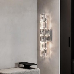 Wohnzimmer Wand Lampe Licht Luxus Einfache Schlafzimmer Nacht Lampe Hotel Lobby Gang Villa Projekt Edelstahl Kristall Wandleuchten
