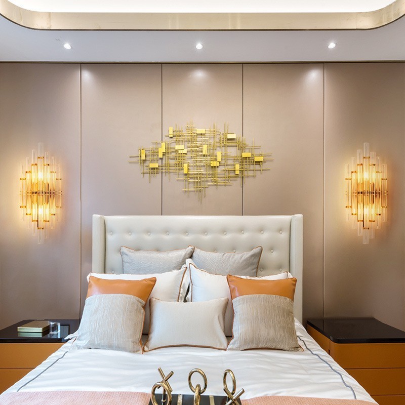 Hotel Licht Luxus Kristall Wand Lampe Post moderne Persönlichkeit Wohnzimmer Gang Eingang Hintergrund Wand Lampe Schlafzimmer Nacht Dekorative Wandlampen
