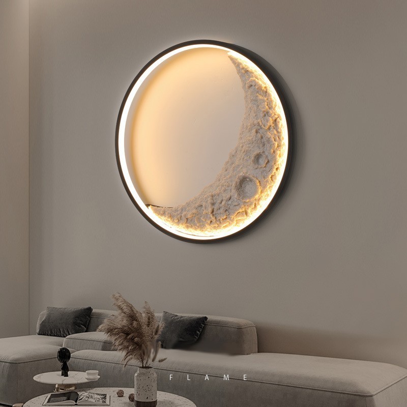 Nordic Indoor Runde Hintergrund Wand Dekorative Wandleuchten