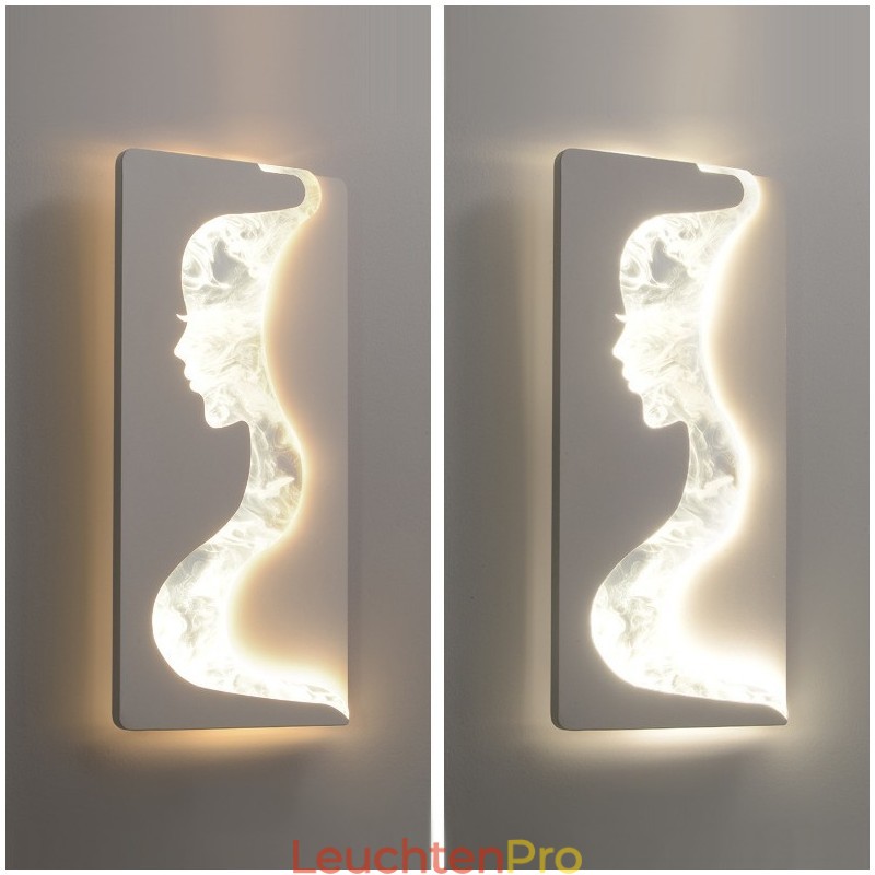 Indoor Schöne Mädchen Blick nach links rechts Wandleuchte