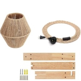 Papierseil-Wandleuchte American Pastoral Retro Wandleuchte mit Stecker