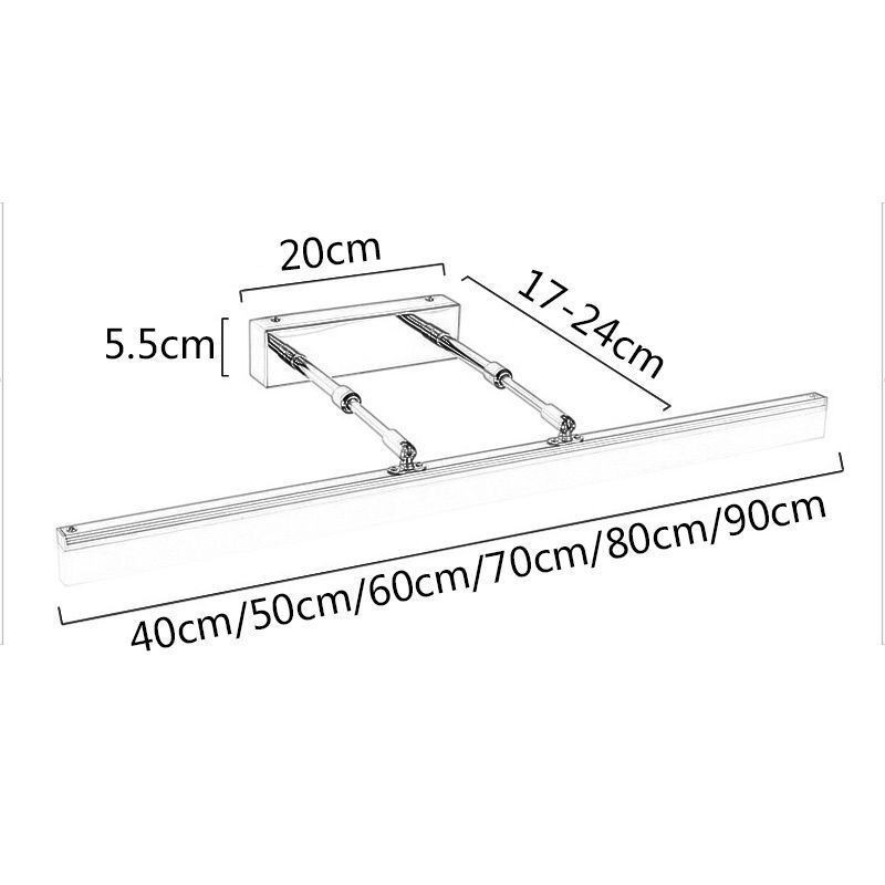 Spiegel Front Licht Acryl Dehnbar Leuchte Lampe Waschraum Korridor