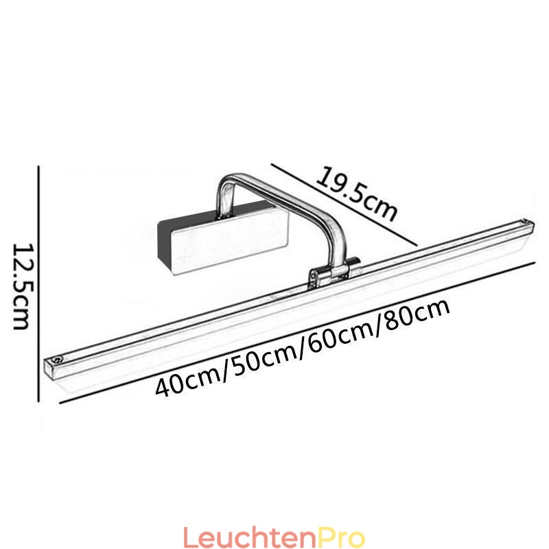 Moderne Wandleuchte Spiegel Frontleuchte Winkel einstellbar Waschraum Make-up Licht