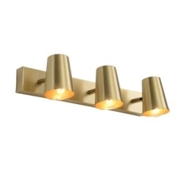 Nordische Messingspiegel-Frontlicht-Spot-Wandleuchte