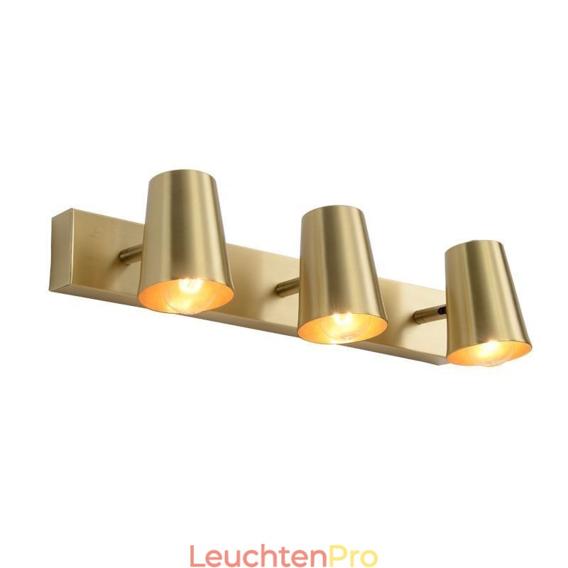 Nordische Messingspiegel-Frontlicht-Spot-Wandleuchte