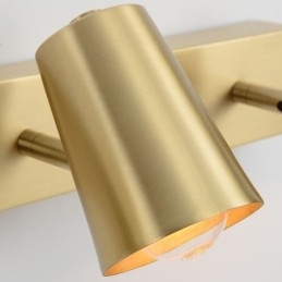 Nordische Messingspiegel-Frontlicht-Spot-Wandleuchte