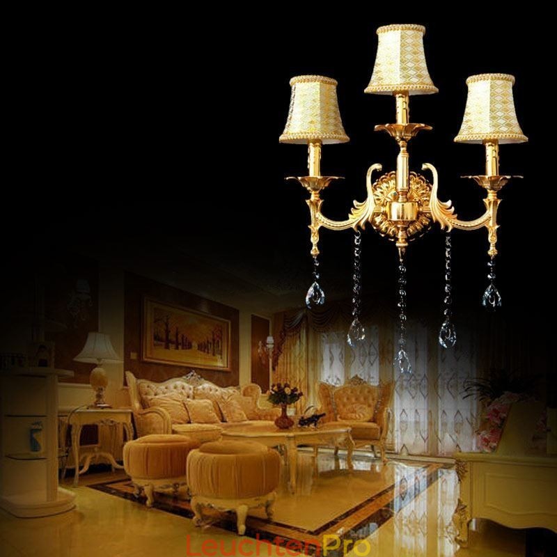 Europäische Wandleuchte Luxuriöse Wandleuchte Kristalltropfen Dekoration Lampe Nachttischbeleuchtung