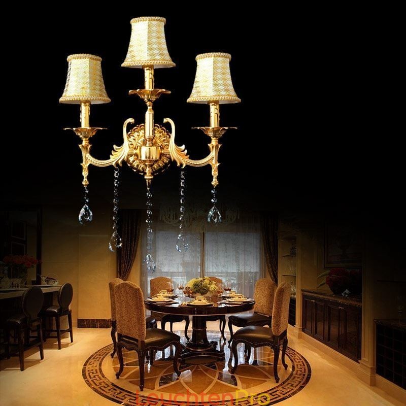 Europäische Wandleuchte Luxuriöse Wandleuchte Kristalltropfen Dekoration Lampe Nachttischbeleuchtung