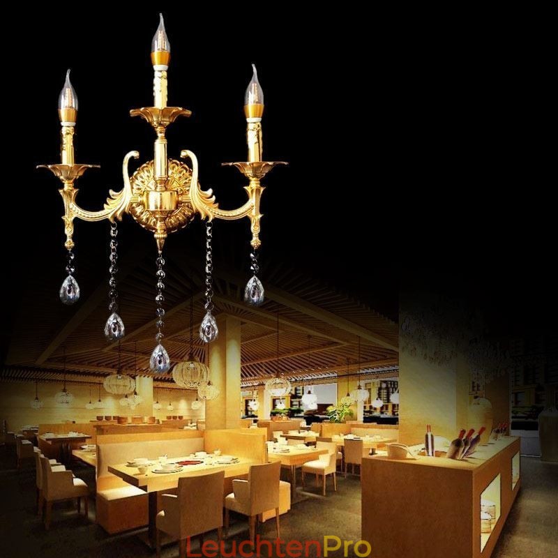 Europäische Wandleuchte Luxuriöse Wandleuchte Kristalltropfen Dekoration Lampe Nachttischbeleuchtung