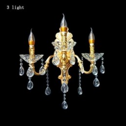 Europäische Wandleuchte Luxuriöse Wandleuchte Kristalltropfen Dekoration Lampe Nachttischbeleuchtung