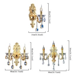 Europäische Wandleuchte Luxuriöse Wandleuchte Kristalltropfen Dekoration Lampe Nachttischbeleuchtung