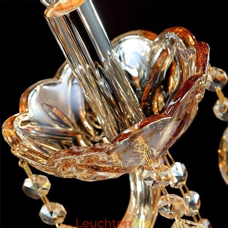 Europäische Wandleuchte Bernstein Cognac Kristall Wandleuchte Einfache Lampe Beleuchtung