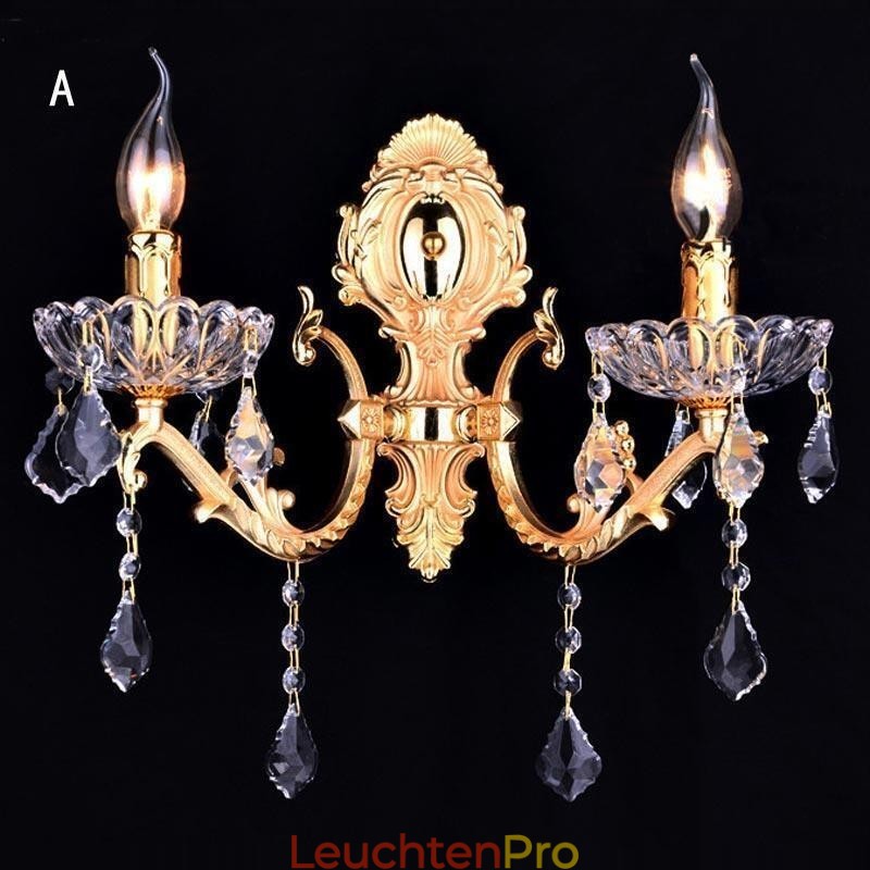 Europäische Wandleuchte Kristall Wandleuchte Dekoration Licht Wandleuchte Beleuchtung