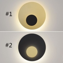 Nordic Wand Licht Schwarz Gold Runde Voll Kupfer Wand Leuchte