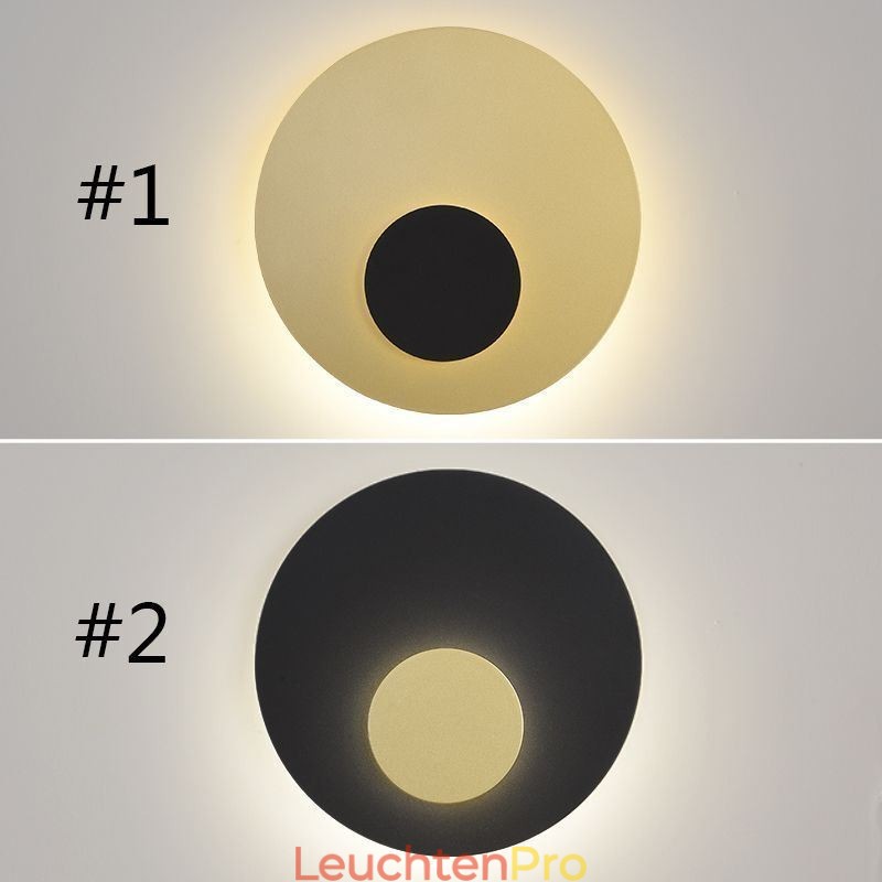 Nordic Wand Licht Schwarz Gold Runde Voll Kupfer Wand Leuchte