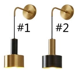 Moderne Wandleuchte Schwarz Gold Kontrastfarbe Wandleuchte