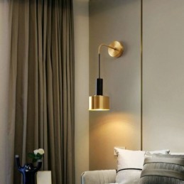 Moderne Wandleuchte Schwarz Gold Kontrastfarbe Wandleuchte